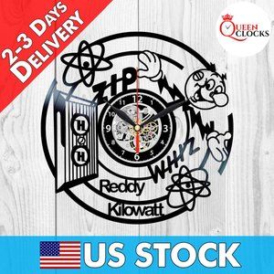 Reddy Kilowatt Vinyl Wall Clock Home Decor Gift